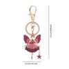 Pack of 2 Women Keychain Zinc Alloy Crystal Car Key Chain Cute Delicate Keyrings Hanging Decoration Pendant Girls Teen
