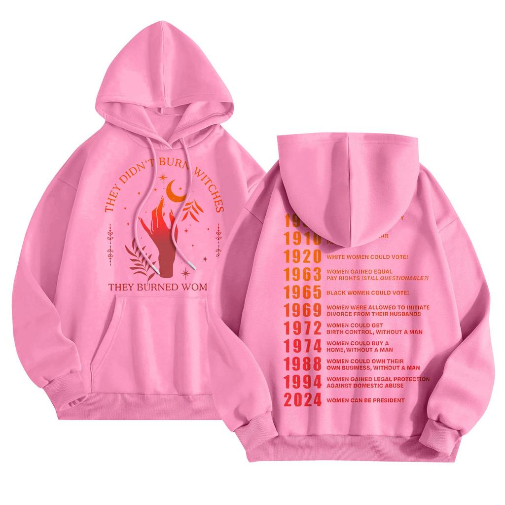 Graphic Hoodies For Women Cute Pullover Long Sleeve Preppy Sweatshirts Letter Printed Hooded Tops Fall Winter