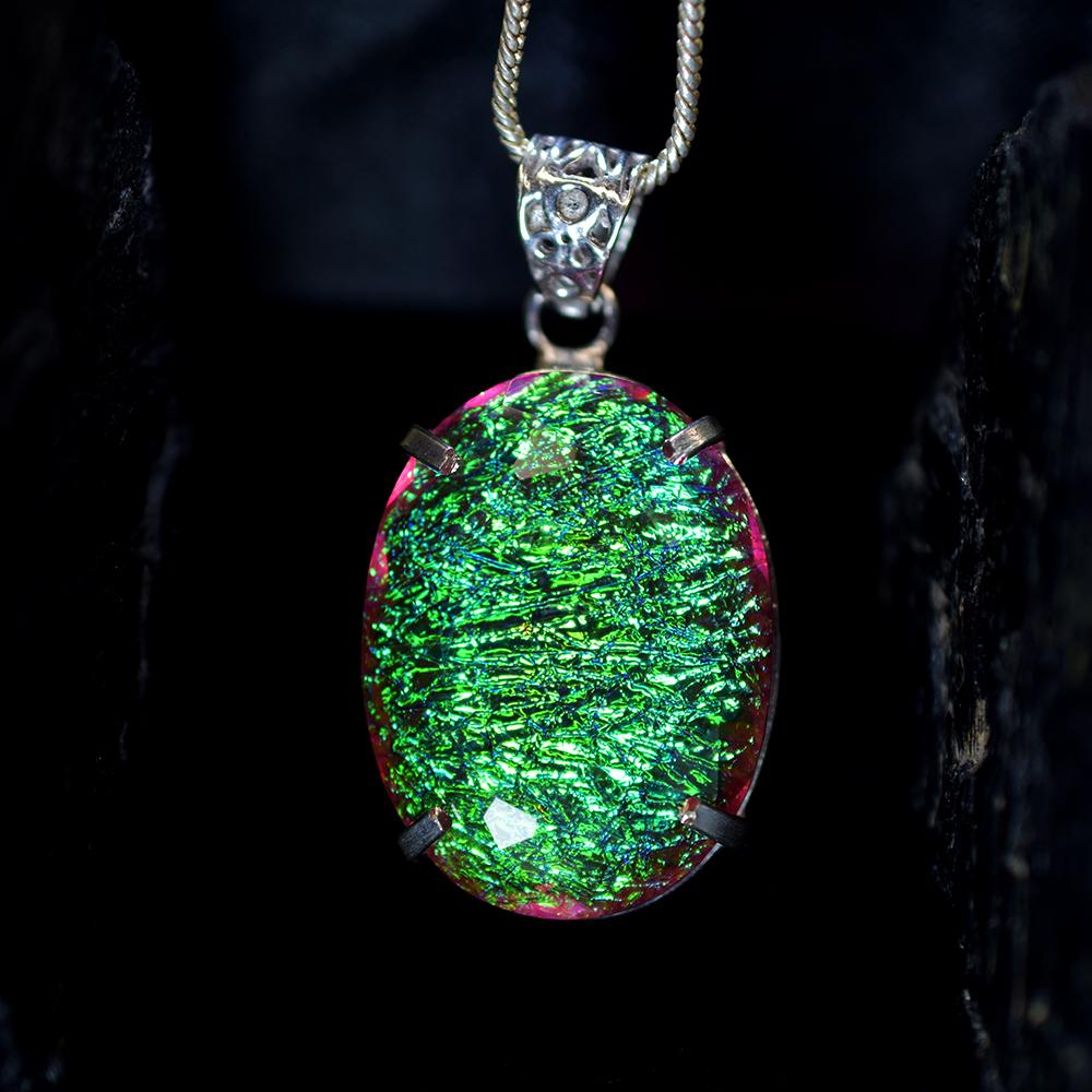 Lab Created Monarch 77.85Ct 925 Sterling Silver Opal Gemstone Pendant Certified