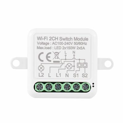 Модуль коммутатора WIFI, интеллектуальный модуль с голосовым управлением, функцией синхронизации управления через приложение для мобильного телефона, интеллектуальный модуль коммутатора
