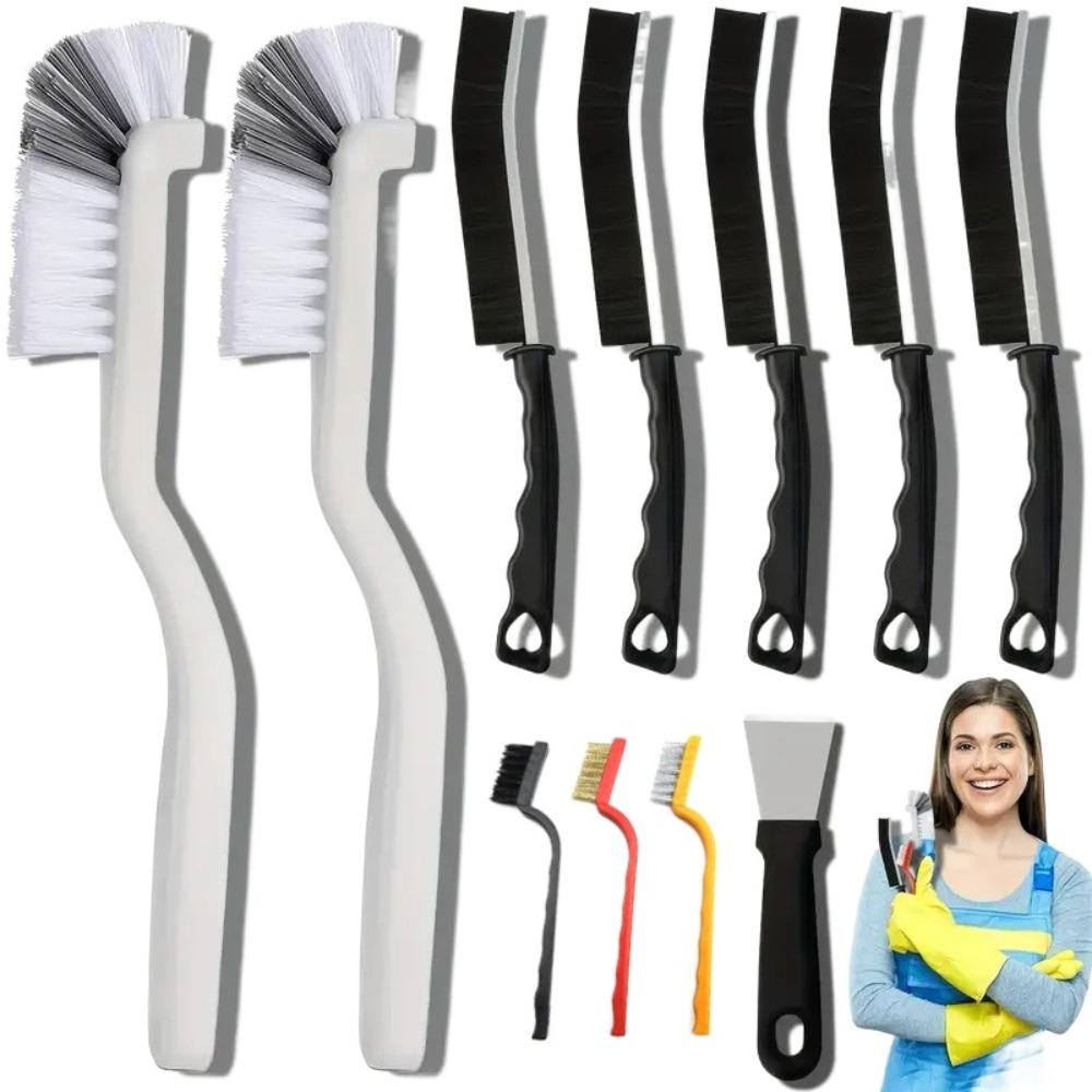 11Pcs Deep Clean Stove Rust Remover Hard Bristle Kitchen Cleaning Brush Kit Small Spaces