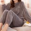 Women, Velvet, Pajama Set, Loose Top, And, Elastic Waist Pants, Home, Casual, Warm, Woolen Suit, Women, Fleece Sets, Winter, 2023