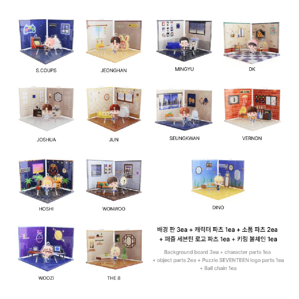 Предварительный заказ пазла SEVENTEEN акриловая диорама и набор наклеек для стилизации и POB