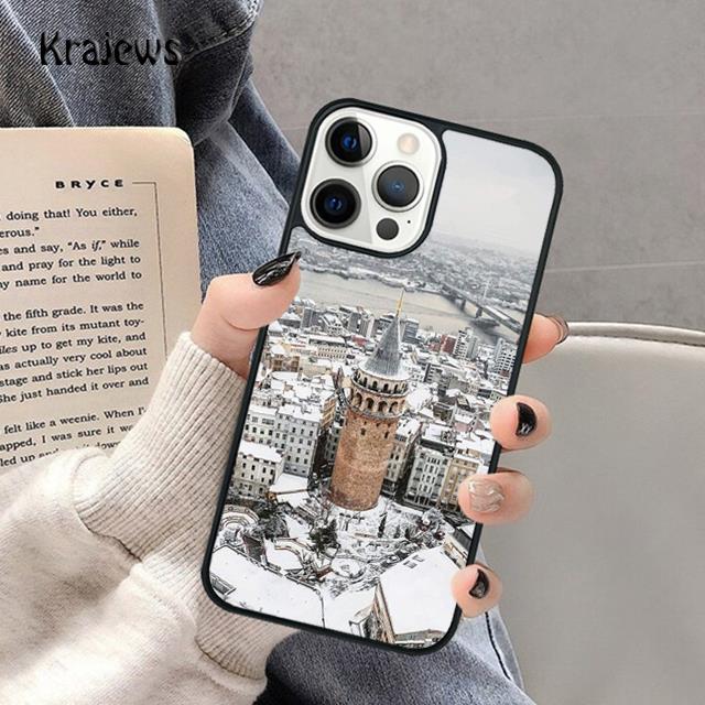Турция Стамбул Пейзаж Здание Мягкий Чехол Для Телефона Для iPhone 17 Air 16 15 14 Max Plus 11 12 13 Pro Max Телефон coque Fundas