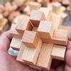 Замок Лубань Двенадцать Колонн Деревянные Соединяющиеся Кубики-Пазлы Сложность Распутывания Головоломки Игрушки IQ Для Детей Взрослых