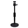 WEB Camera Table Stand with Metal Inch Angle and Height Metal Base 105mm Head, 1/4-20UNC Screw, Adjustable, (black)