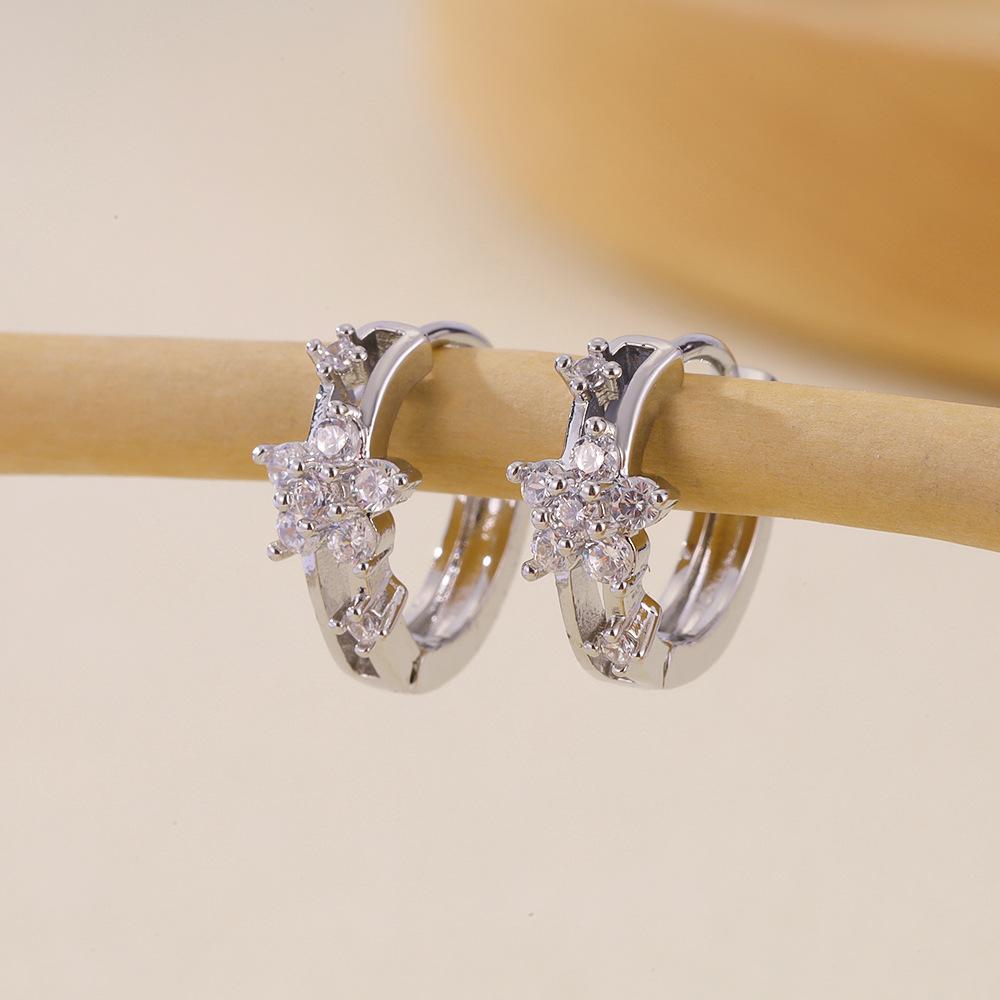 Color Earrings Women'S Jewelry Selection, Fashionable Multi-Style Zircon Earrings Inlaid With Zirconium Exquisite Jewelry