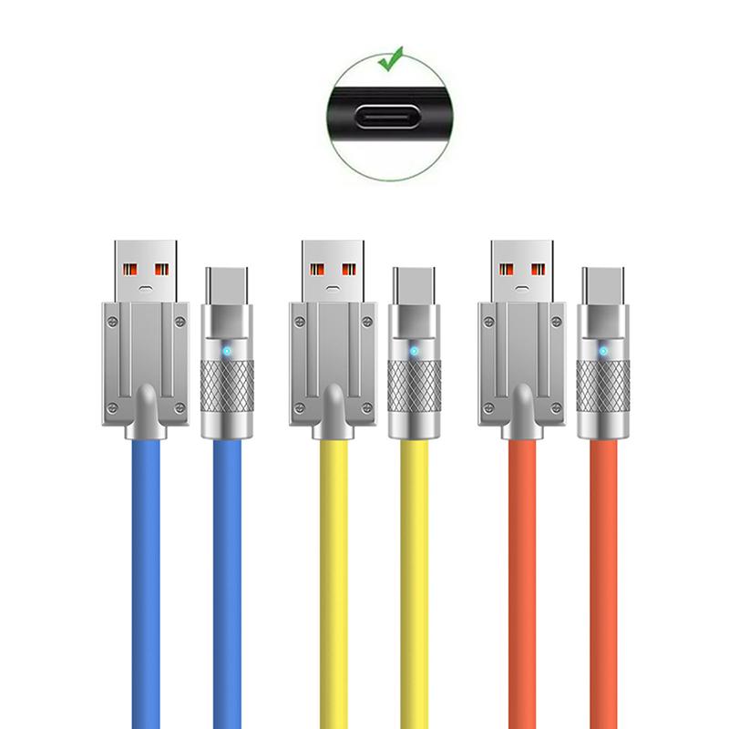 Usb C Auto Cable 120W Type C Charger Usb Charging Cable Fast Charge Fast Charging Type C Charger Cable For Mobile Phone Car