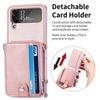 For Samsung Z Flip4 Leather Wallet Folding Cover Case For Samsung Galaxy Z Flip4 Flip 3 Flip3 Flip 4 Anti -Drop Phone Coque