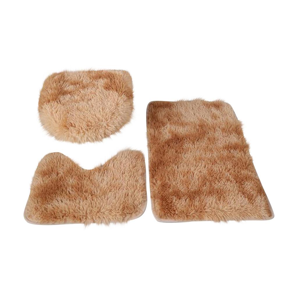 Мягкий коврик из ультратонкого волокна для ванной, набор из 3 штук, плюшевый коврик для ванной, чехол на сиденье для унитаза, впитывающий коврик для ванной, машинная стирка