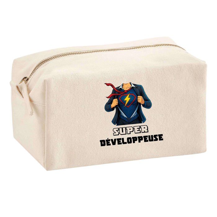 Trousse multifonction Super Développeuse Femme Cadeau Anniversaire Noël Collègue Idée Original | Trousse Scolaire Fournitures Bureau