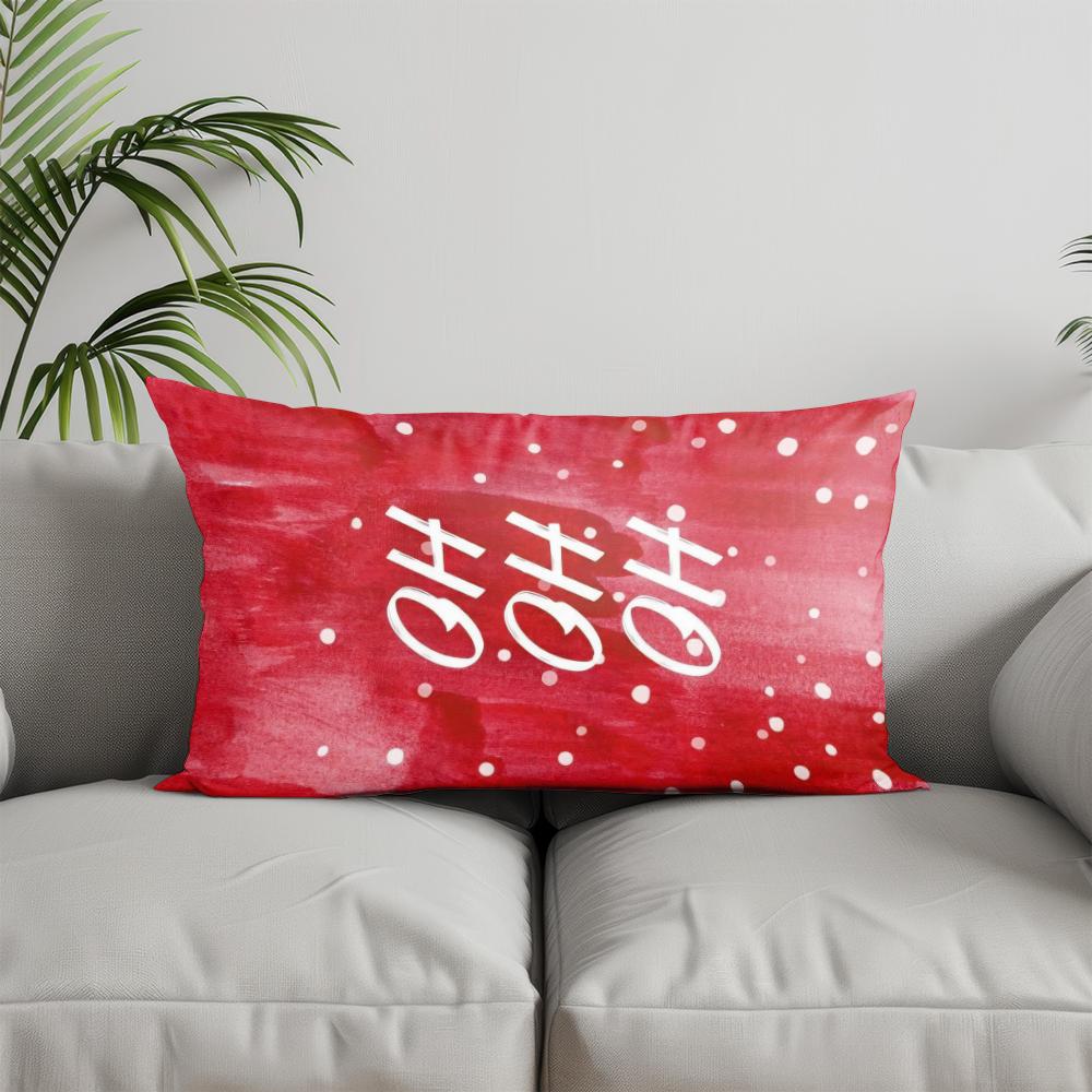 Декор для дома Веселая красная подушка с горошком Подходит для дивана, спальни, автомобиля Наволочка Подушка Прямоугольная подушка для спины
