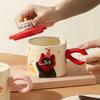 Cute Cartoon Cat Ceramic Mug With Lid Ceramic Coffee Cup Office Drinking Water Cup For Souvenir Gift