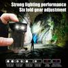 6 Modes Hat Clip Keychain Flashlight Rotatable Magnetic LED Emergency Light Portable Outdoor Camping Working Fishing Headlight