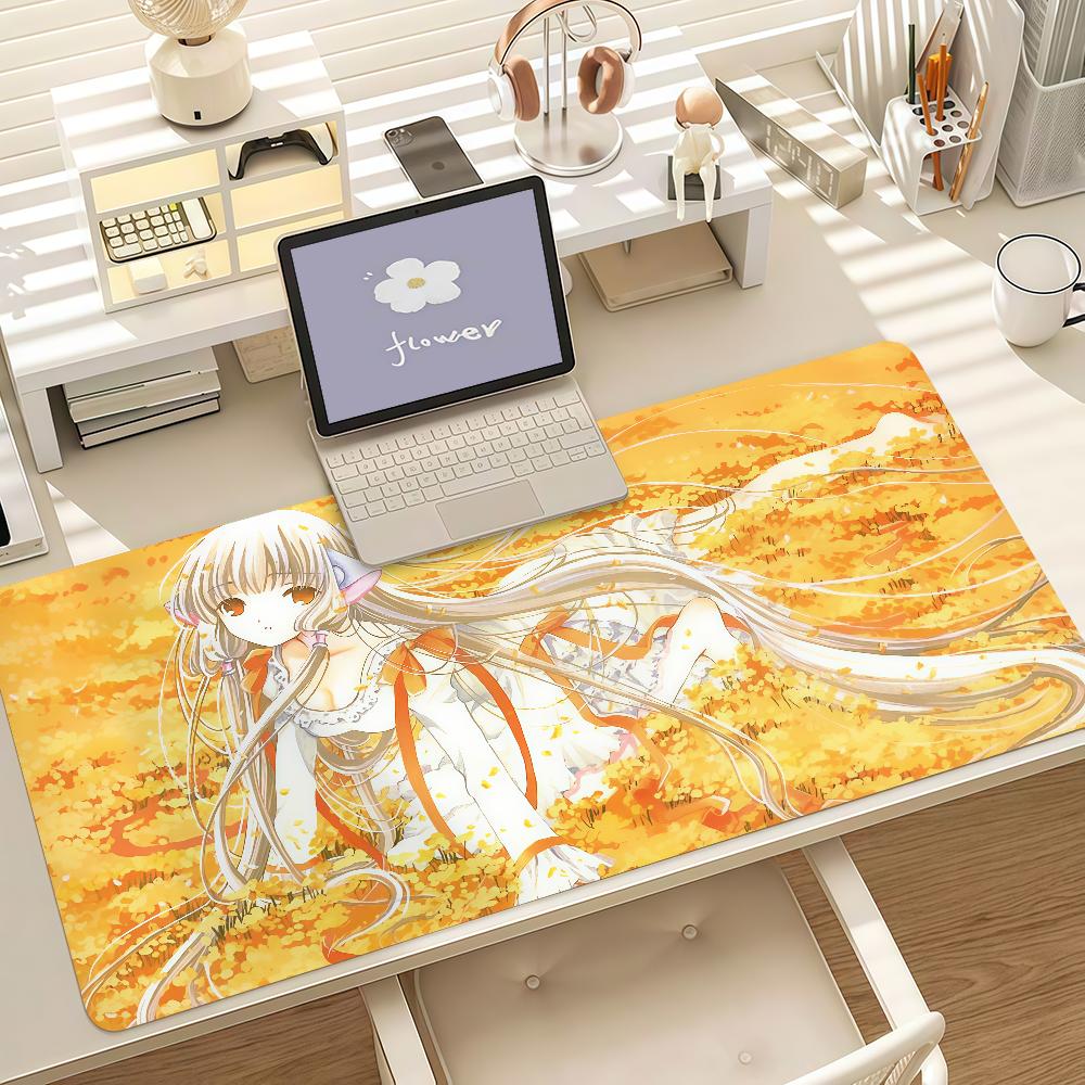 Cartoon C-Chobits Mouse Pad Anti Slip Rubber Edge Locked Thickened Laptop Gaming Desk Mat