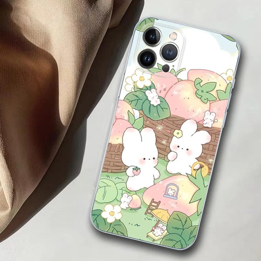 Чехол для мобильного телефона iPhone15 Pro, милые кролики и их друзья, чехол для мобильного телефона, присланные фотографии.
