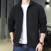 Men's Thick Fleece Jacket - Double-sided Stand Collar Cardigan for Spring, Autumn, and Winter Outdoor Use.