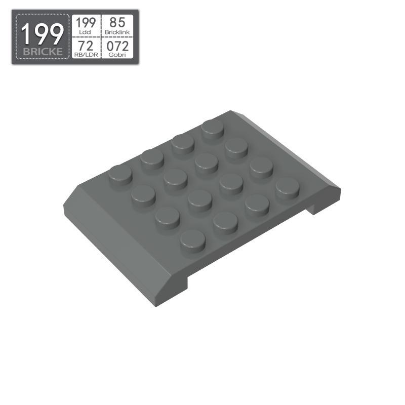 BRICKE 4x6 Wedge Plate Roof Compatible with LEGO 32739 - DIY Educational Building Blocks Parts