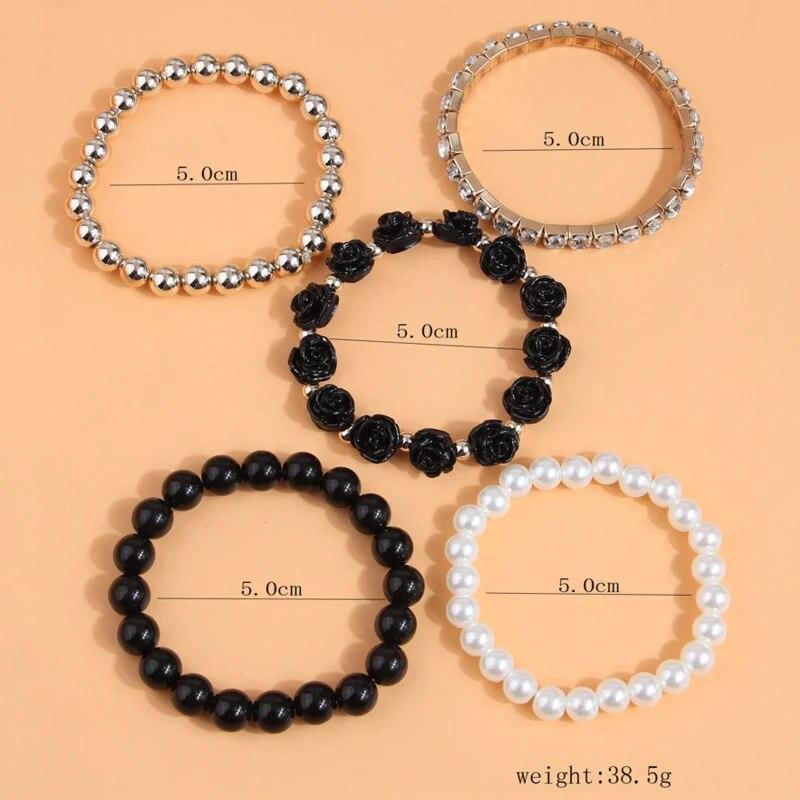 5 шт. богемные браслеты из бисера с цветами для женщин, новые многослойные браслеты с подвесками в стиле бохо, женские винтажные ювелирные изделия, подарки