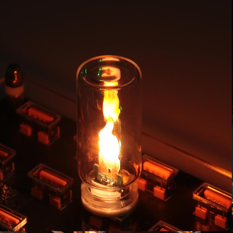 USB LED ночник типа пламени Матовое прозрачное стекло Мерцающая свеча Декоративное сенсорное управление Атмосферное освещение для автомобиля Домашняя лампа