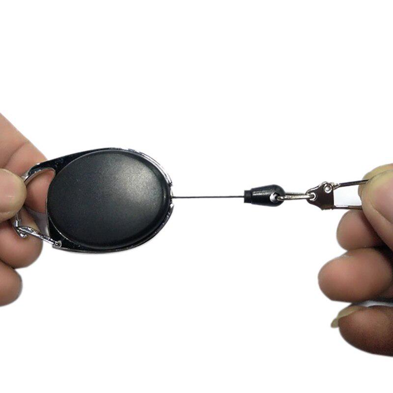 Черный EDC Выдвижной Брелок Овальной Формы Карабин Кольцо Мини Инструмент для Улицы