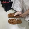 Fashion Aphixta New Flat With Woman Sandals Weave Narrow Band Outside Hollow Summer Shoes for Women 2025 Trend Shoes Sandalias De Mujer