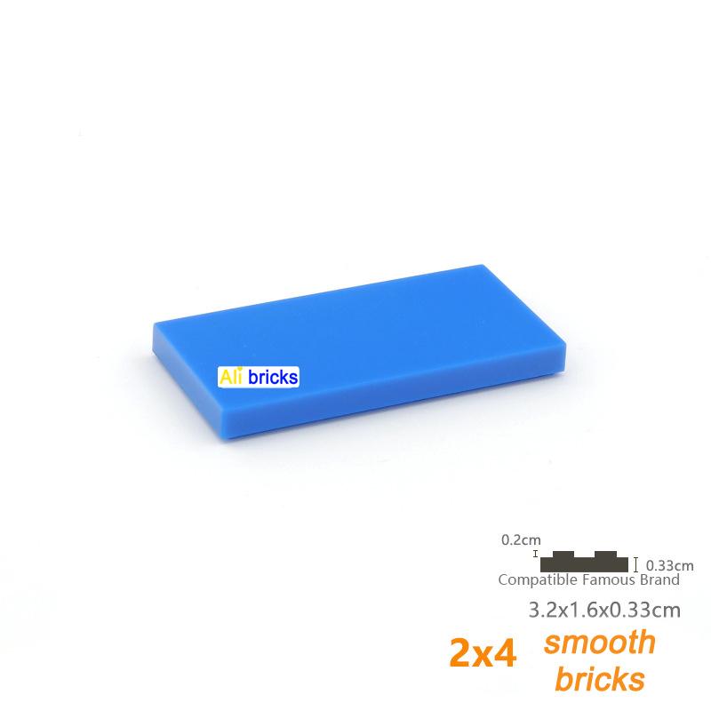 20 шт. DIY Строительные блоки Фигурки Кирпичики Гладкие 2x4 Обучающие Креативные Размер Совместимый с 87079 Пластиковые Игрушки для Детей