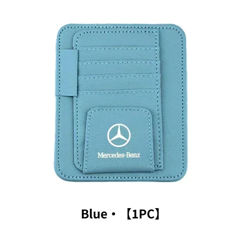 JGAWR1 Car Sun Visor Glasses Holder Card Bag Eyeglasses Storage Clip For Mercedes Benz AMG A C E S Class W201 W210 W108 W204 W205 W203