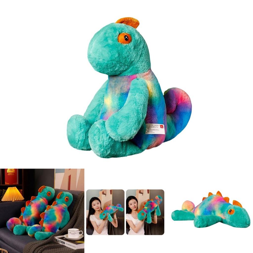 Милая плюшевая игрушка-хамелеон, меняющая цвет, длинношерстная набивная кукла-ящерица, оптовый подарок, украшение