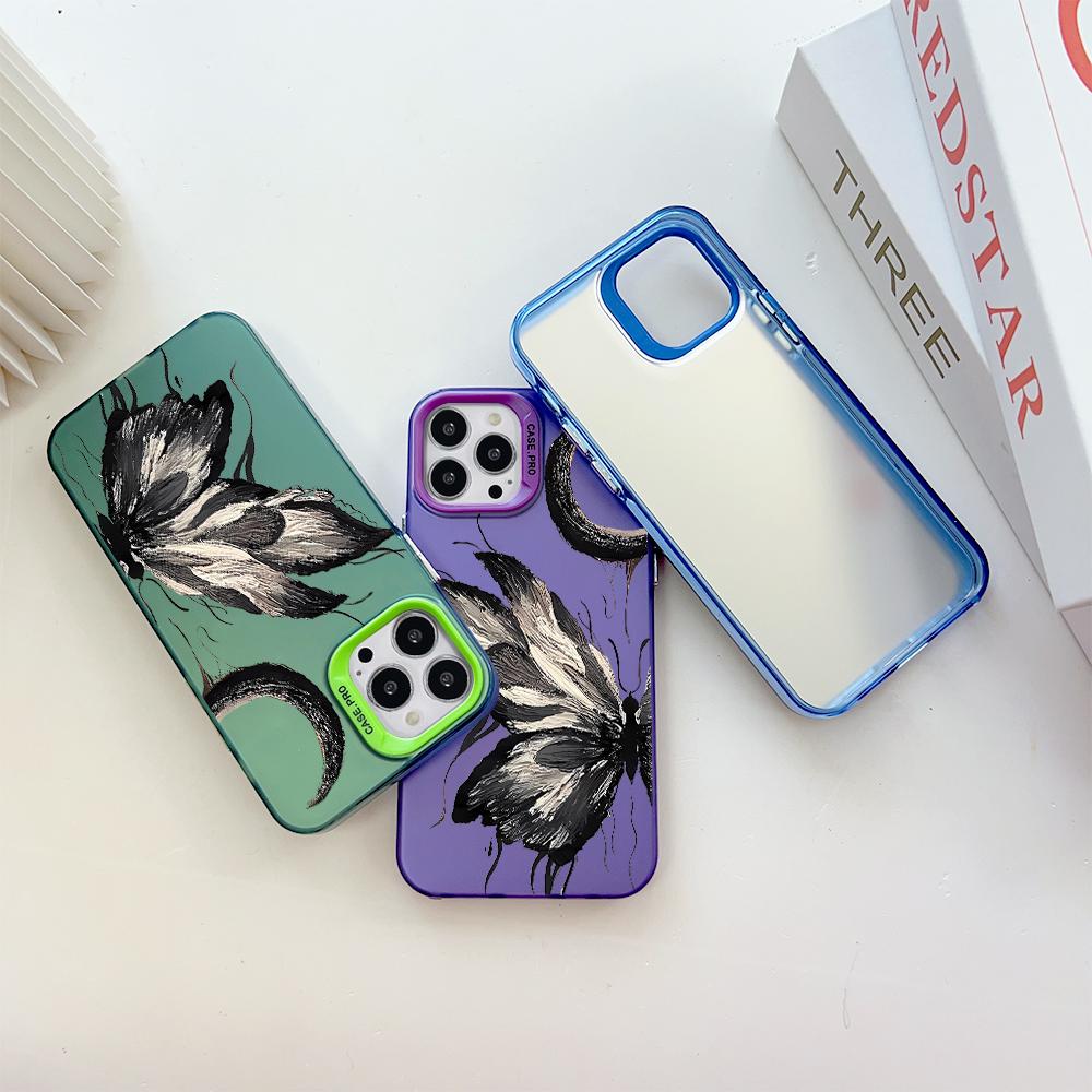 Окрашенный узор, цветной серебристый, двухсторонний, жесткий, противоударный чехол для телефона Xiaomi Redmi Poco