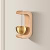 Brass Wood Shopkeepers Bell Loud Sound Front Door Hanging Bell Wind Chime Magnetic Door Opening Doorbell Home Office Coffee Shop Entrance Decoration
