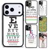 Тестовая таблица для проверки зрения Модный чехол для телефона для iPhone 17,16e,15,14,13,12,11,Mini,Pro,MAX мягкий силиконовый чехол