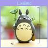 Neighbor My Resin Totoro Figurine Holding Lotus Leaf Design For Tabletop Gift
