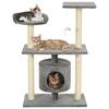 VidaXL Cat Tree with Sisal Scratching Posts 95 Cm Grey 170512