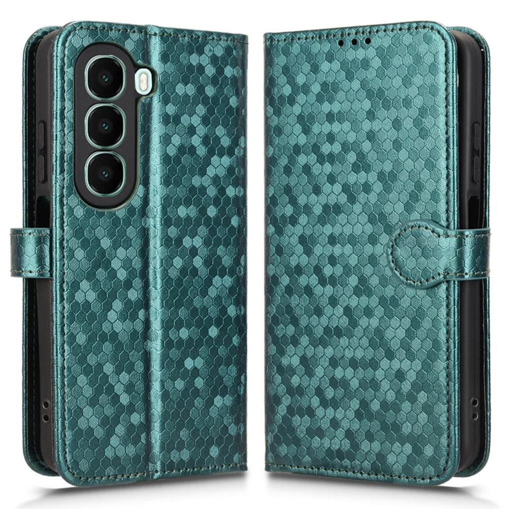 Для itel A95 5G Чехол-кошелек Тиснение точками Искусственная кожа Чехол для телефона с ремешком на запястье
