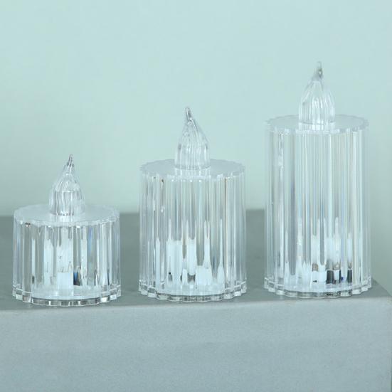 3 шт. хрустальные свечи электронные беспламенные светодиодные настольные лампы для свадебной вечеринки украшения дома