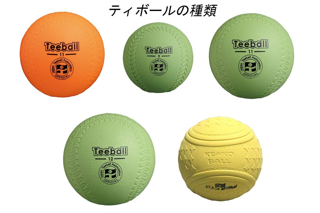 Six 9-inch JTA Kenko Tee Balls, Officially Approved by the Japan Tee Ball Association