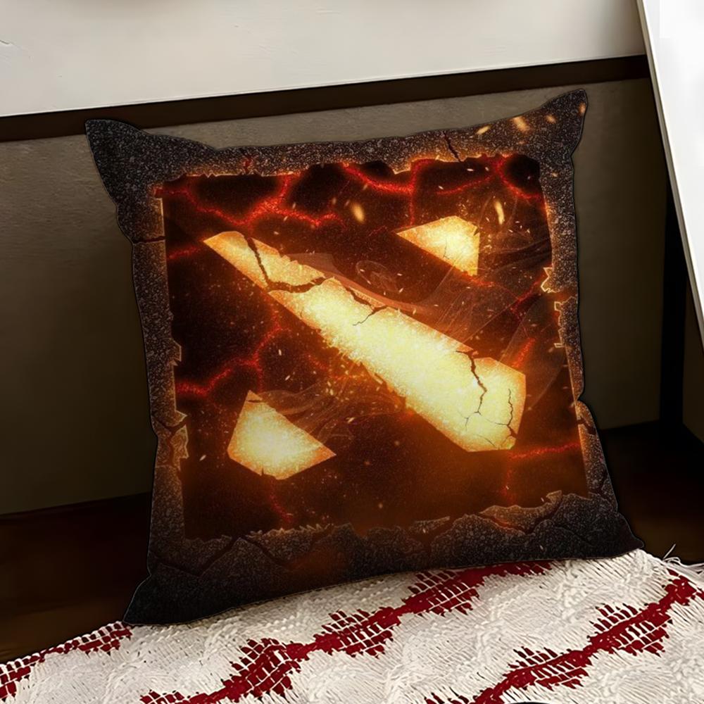 Game Cool DDota 2 Cushion Cover Reversible Soft Durable Pillow Cover Home Car MultiScene Use for Daily Comfort