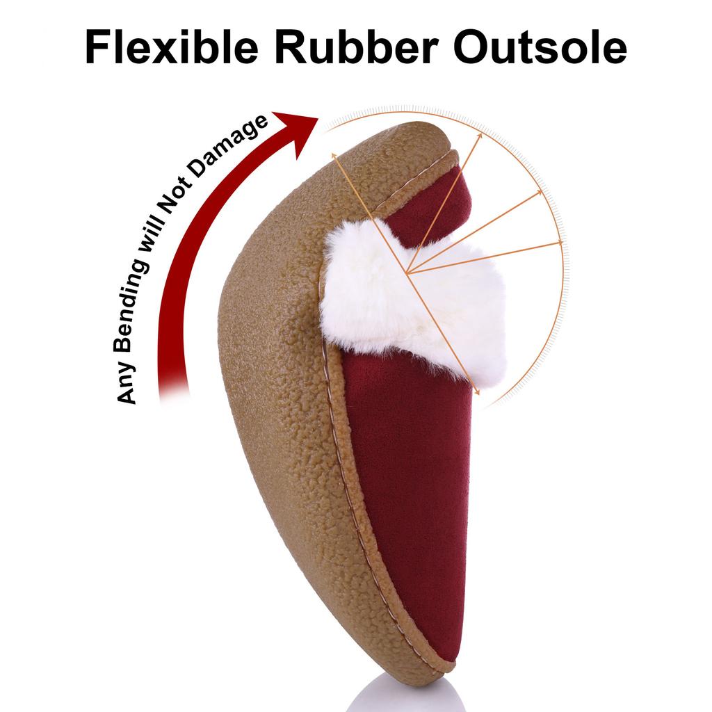 Fashion Shevalues Winter Plush Slippers For Women Home Soft Sole Fur Slippers Indoor Warm Cozy Fuzzy Slippers Non Slip Rubber Sole Slide