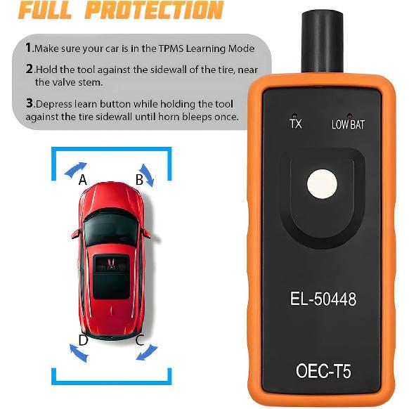 AICEL TPMS Relearn Tool For Car Tire Sensor, EL-50448 Tire Pressure Monitor Sensor Activation Reset Tool OEC-T5, System Programming Training For
