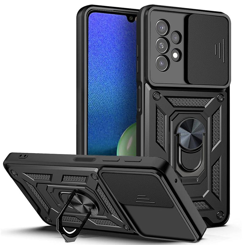 Чехол-слайдер для объектива камеры для Samsung Galaxy A33 A53 A73 A13 A22 A12 S21 S22 Honor 50 Redmi Note 11 10 10C iPhone 13 12 11 Pro Max Ударопрочный бронированный чехол