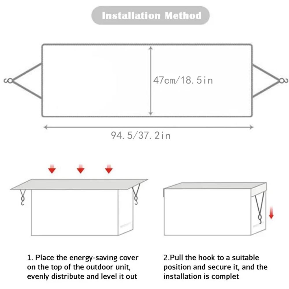 1/2/3 шт. Чехол для наружного блока кондиционера, водонепроницаемый пылезащитный чехол, защита для кондиционера, бытовой кондиционер, инструмент для поддержания чистоты