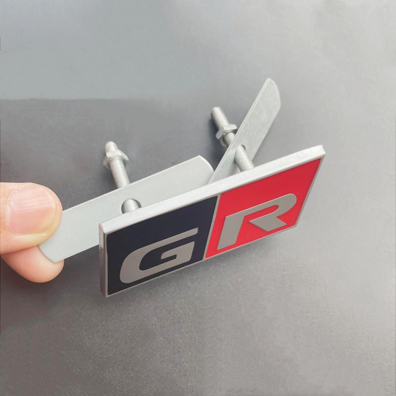 3D Metal GR Logo Car Front Grill Emblem Trunk Badge For Toyota Yaris CH R RAV4 Corolla Revo Hilux GR Sport Sticker Accessories HH0