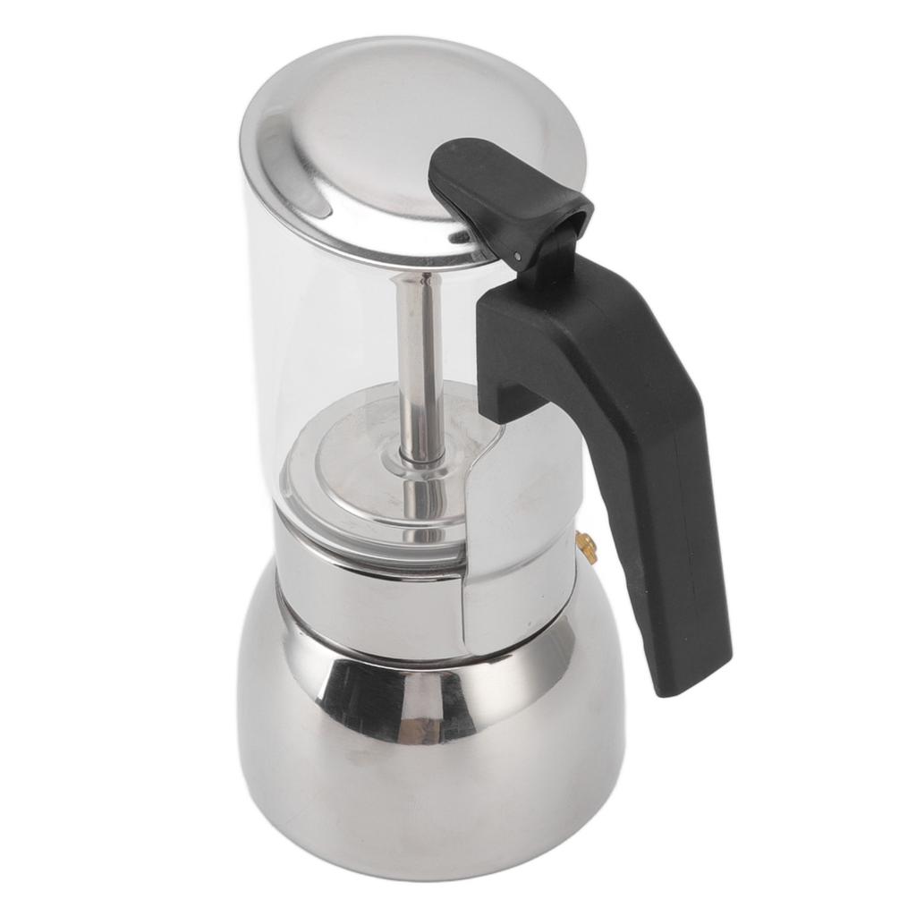 Стеклянная кофеварка Moka Pot из нержавеющей стали, термостойкая, портативная, классическая итальянская кофеварка для дома и