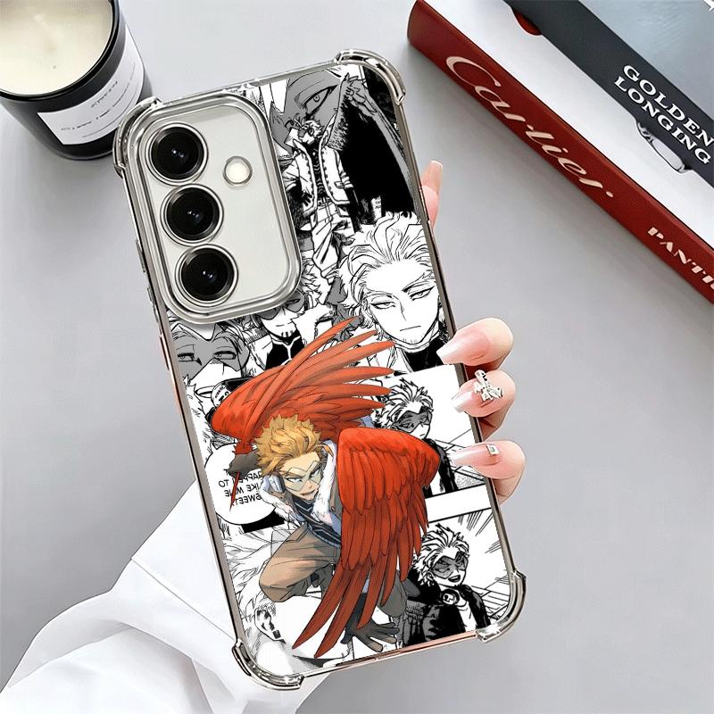 MHA My Hero Hawks Мягкий чехол для телефона для Samsung A17 A27 A07 A37 A57 A16 A56 A15 A55 A14 A54 A13 A53 A26 A36 A25 A35 A24 A34 A23 A3