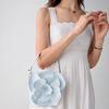 Kate Spade Cow Leather Bucket Bag Handbag Women's Light Blue/Milk White/Crispy Peach KO474