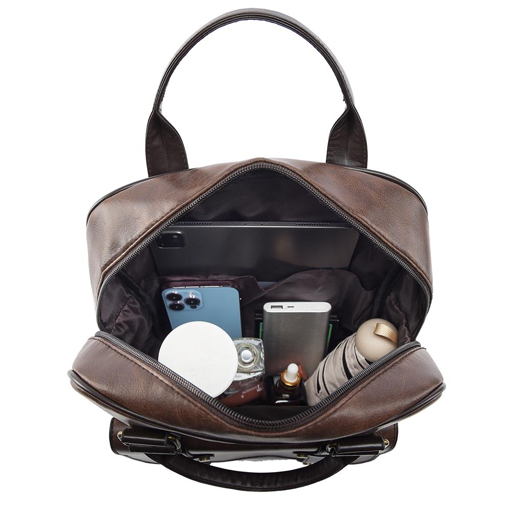 Ретро женский рюкзак PU рюкзак большой емкости