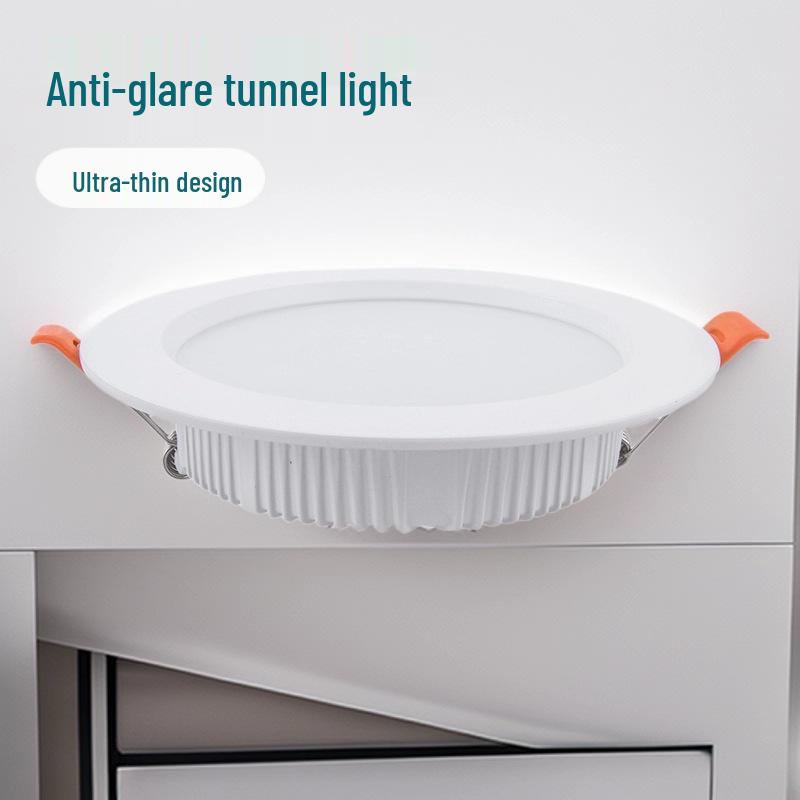 Ультратонкий светодиодный встраиваемый светильник с антибликовым и антизапотевающим эффектом для дома и магазина одежды - 4, 6, 8 дюймов с узкой рамкой
