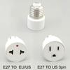 100-0V E27 Bulb To US/EU Plug Light Fixture Bulb Base Lamp Socket Adapter Convert E27 Base To Regular Q1