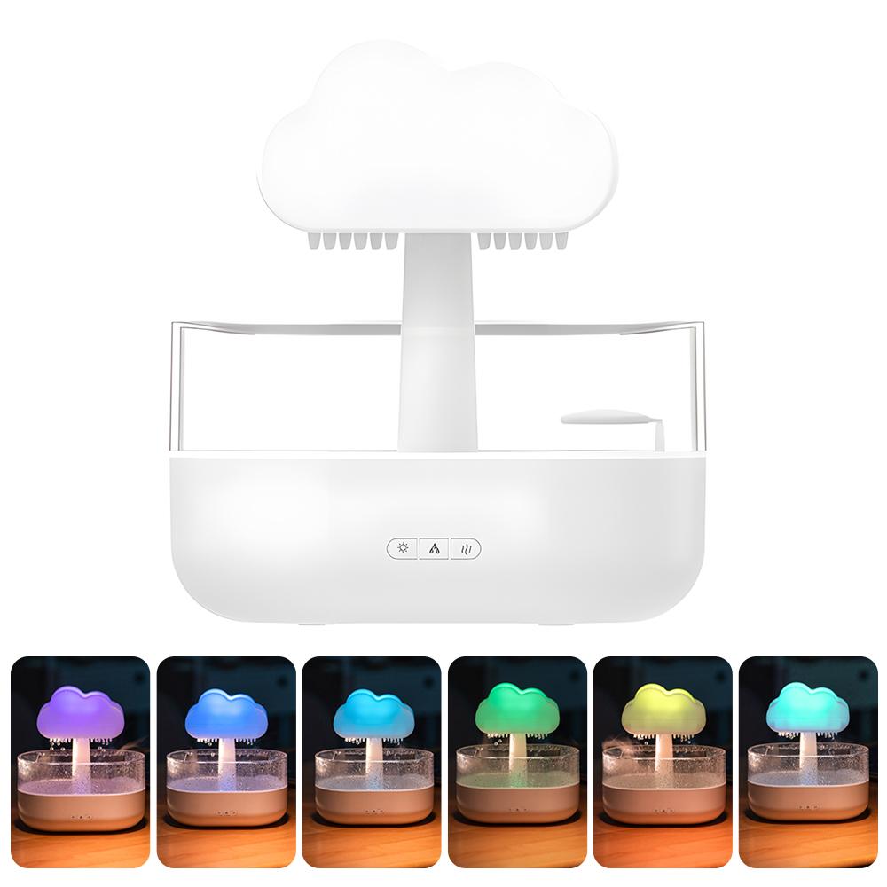 Увлажнитель дождевых облаков, капельница воды, 7 смен цветов, светодиодная подсветка, автоматическое отключение, 2 режима, 200 мл